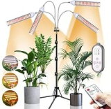 CXhome 432 LEDs Pflanzenlampe Vollspektrum Pflanzenlicht mit Stativ Grow Light für Zimmerpflanzen mit Zeitschaltuhr Wachstumslampe mit 6500K & Rot & Blau 3 Modes 4 Channel 10 Helligkeitsstufen