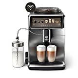Saeco Xelsis Suprema Kaffeevollautomat–WLAN-Konnektivität,22 Kaffeespezialitäten,Intuitives 7,8"-Touchdisplay,8 Benutzerprofile,Keramikmahlwerk,7.8 Unzen,28.7 x 48.7 x 39.6 cm,Edelstahl(SM8889/00)