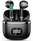 POMUIC Bluetooth Kopfhörer, Kopfhörer Kabellos Bluetooth 5.3 In Ear Kopfhörer mit 4 ENC Noise Cancelling Mic, 40H Spielzeit mit LED, IP7 Wasserdicht in Ear Ohrhörer für Arbeit Studium Sport, Blau
