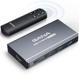 GANA HDMI Splitter HDMI Switch, 4K @ 60Hz Aliminium HDMI Switch 5 In 1 Out Automatisch HDMI Switcher mit Fernbedienung HDMI Umschalter unterstützt für PS4/5,Xbox,Switch,TV Stick,TV Blu-Ray-Player
