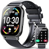 Hoxe Smart Watch für Männer Frauen Antwort/Anrufe, 1,85" Zoll HD Touchscreen Fitness-Uhr mit Herzfrequenz Schlaf-Monitor, 100 + Sport-Modi, Schrittzähler, IP68 Wasserdicht, Kompatibel mit Android IOS
