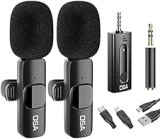 OSA Lavalier Mikrofon, Wireless mikrofon für iPhone, Android-Telefon, Kamera, Plug & Play-Ansteck-Auto-Sync und Rauschunterdrückung für Videoaufnahmen, Interviews