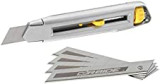 Stanley 7-10-018 "Interlock Snap Off Knife mit 5 Hartmetallklingen, grau / gelb, 18 mm
