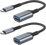 Nimaso USB C OTG Adapter, 2 Stücke USB Typ C auf USB 3.0 Adapter für MacBook Pro 2018, Dell XPS 15, Galaxy S10, Huawei P30, Google Pixel 3XL und mehr