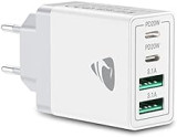 Aioneus USB C Ladegerät, 4 Ports Mehrfach Ladegerät mit USB-C und USB-A