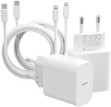 ZNBTCY 2er-Pack 25W USB C Ladegerät mit iPhone Ladekabel 1.8M. Schnellladegerät, Stecker Charger Power Adapter,USB C netzteil mit Lightning Kabel für iPhone 14/13/12 Pro/SE/11/XS/XR/8P/SE/iPad-weiß