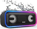 DOSS Bluetooth Lautsprecher, SoundBox Pro Plus 24W Lautsprecherbox Musikbox mit Lichteffekte, Extra Bass, Wireless Stereo Paring, Wasserdicht nach IPX5, 15 H Akku, AUX-IN,TF Karte Slot