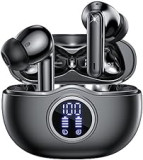 WHYKJTEKBluetooth Kopfhörer, Kopfhörer Kabellos Bluetooth 5.3 In Ear mit Indicateur LED, 40 Std ENC Lärmreduzierung dual Mikrofon HiFi Stereo Kopfhörer, IP7 Wasserdicht in Ear Ohrhörer