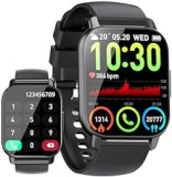 Csasan Smartwatch Herren mit Telefonfunktion, 1,85'' Zoll HD Voll Touchscreen Smart Watch mit Pulsuhr Schlafmonitor Schrittzähler, 112 Sportmodi Sportuhr, IP68 Wasserdicht Fitnessuhr für iOS Android