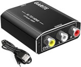 GARITE RCA auf HDMI, Aluminium AV auf HDMI Adapter mit USB-C Kabel, Unterstützt 1080P 60Hz, Cinch für Wii/PS2/PS3/PC/Xbox/SNES/N64/STB/VHS/VCR/DVD/Kamera